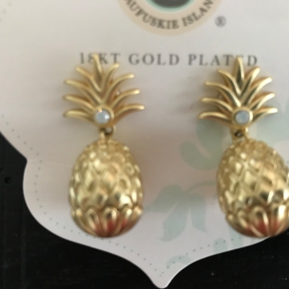 Spartina 449 Pineapple dangle earrings NWT - Picture 2 of 3